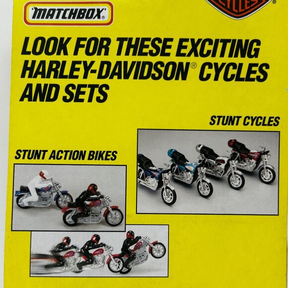 NWB 1992 Matchbox Harley Davidson Low Rider Motorcycle Die Cast Metal Blue 76245 - Picture 8 of 10